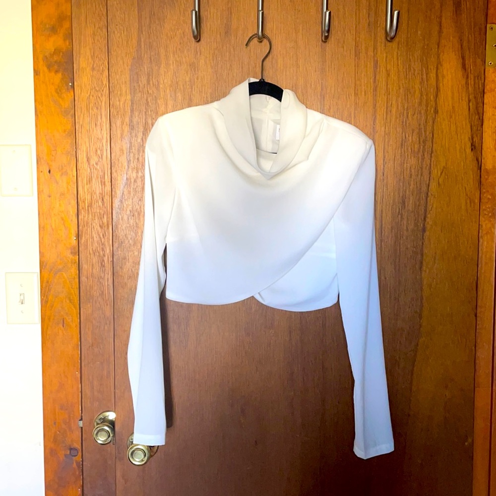 Misha Collection long-sleeve crop blouse